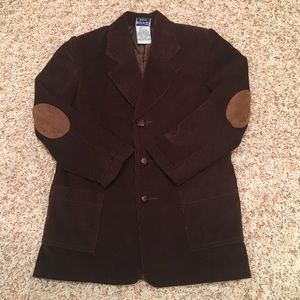 Boys Corduroy Brown Jacket with Elbow Patches Sz 7
